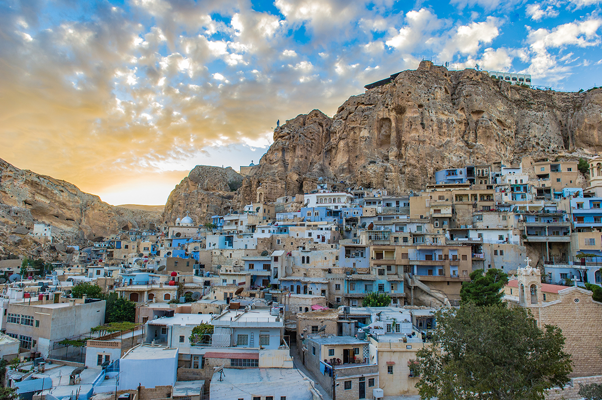 Ma'loula or Maaloula, a small Christian village in the Rif Dimashq Governorate in Syria