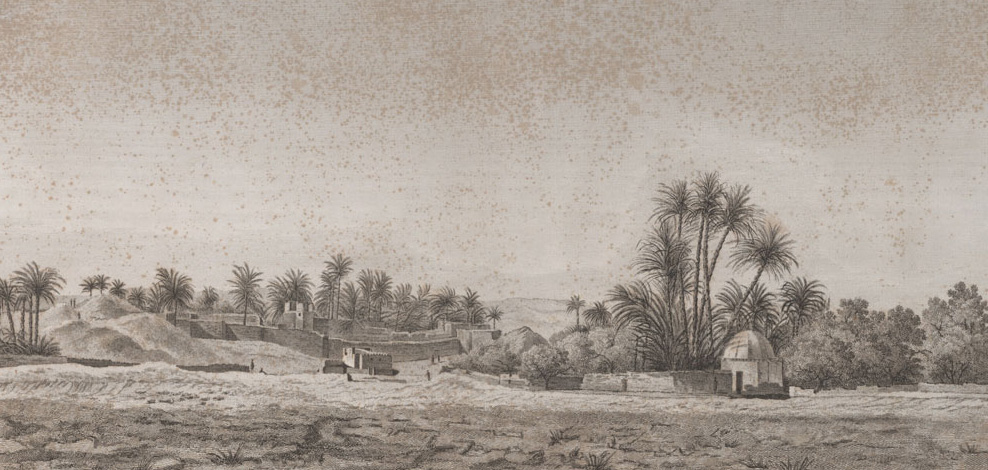 Égypte Moyenne. 1. Vue d'un village sur la rive gauche du Nil; 2. Vue de Minyeh [Minyâ]